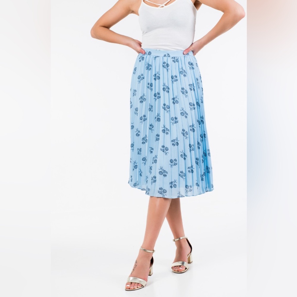 Brooks Brothers Pleated Floral Skirt